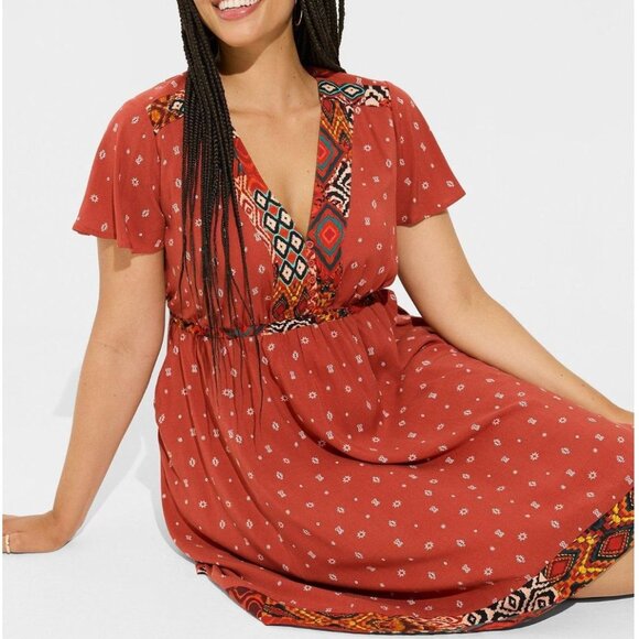 Torrid Red Patterned Dress - Picture 11 of 11